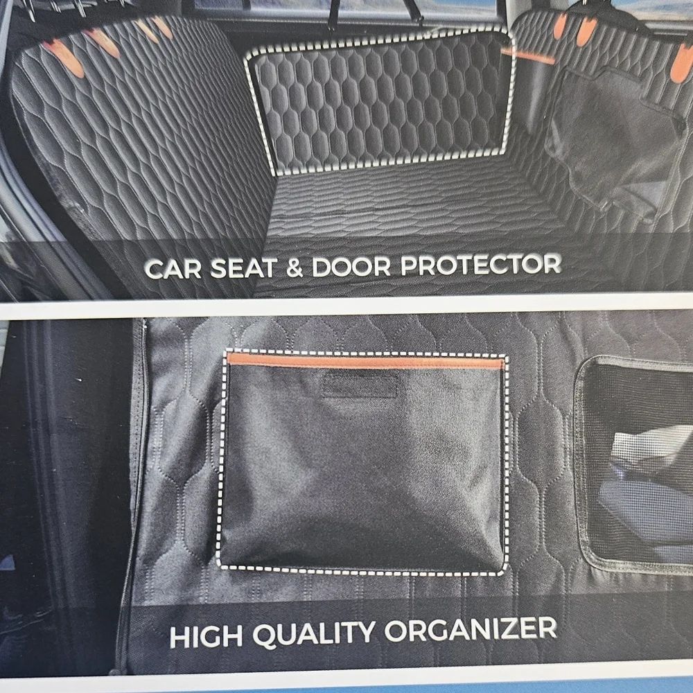 Chumajor Back Seat Extender for Dogs-Supports 400lb,Hard Bottom Dog Car Seat Cov